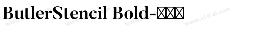 ButlerStencil Bold字体转换